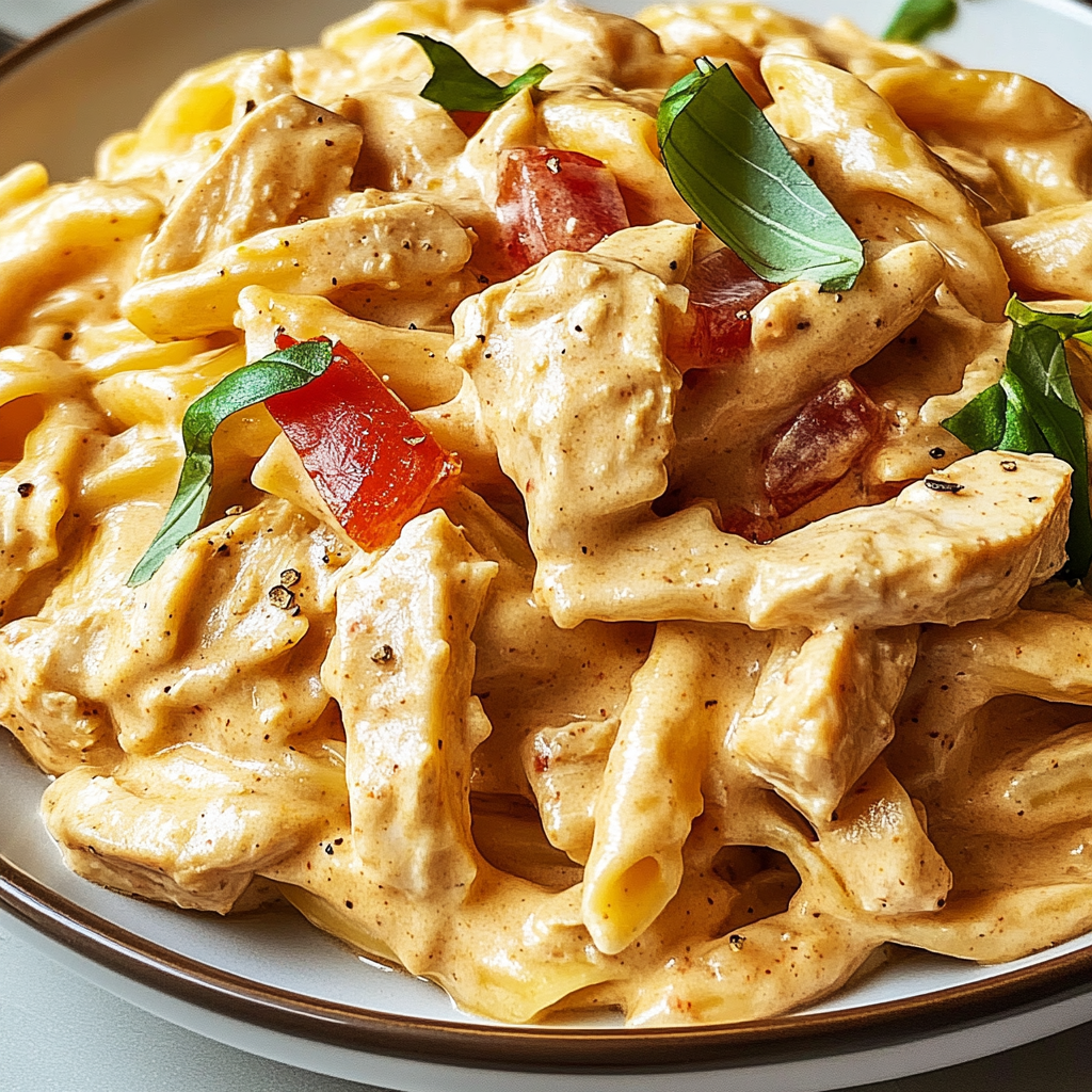 Recipe preparation for Irresistible Creamy Cajun-Style Chicken Pasta Recipe