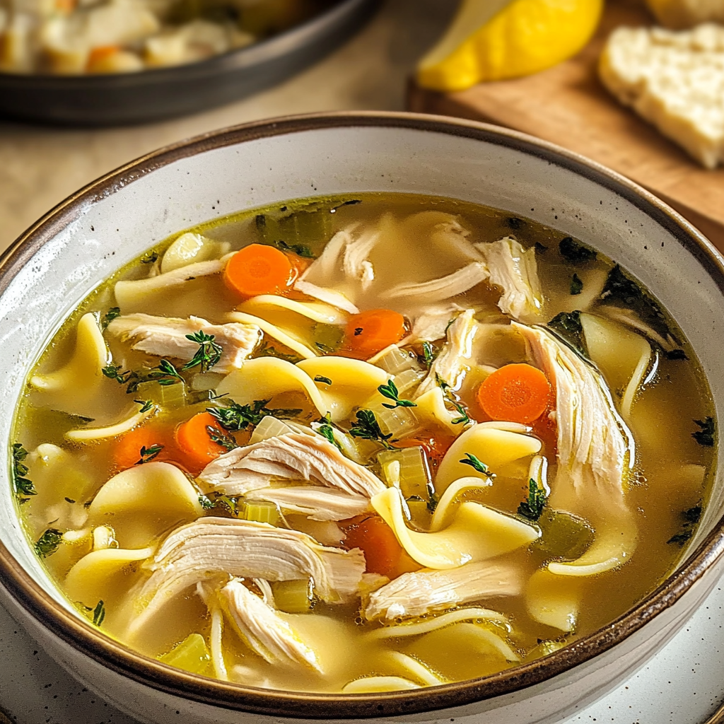 Recipe preparation for Magical Homemade Chicken Noodle Soup Recipe to Savor