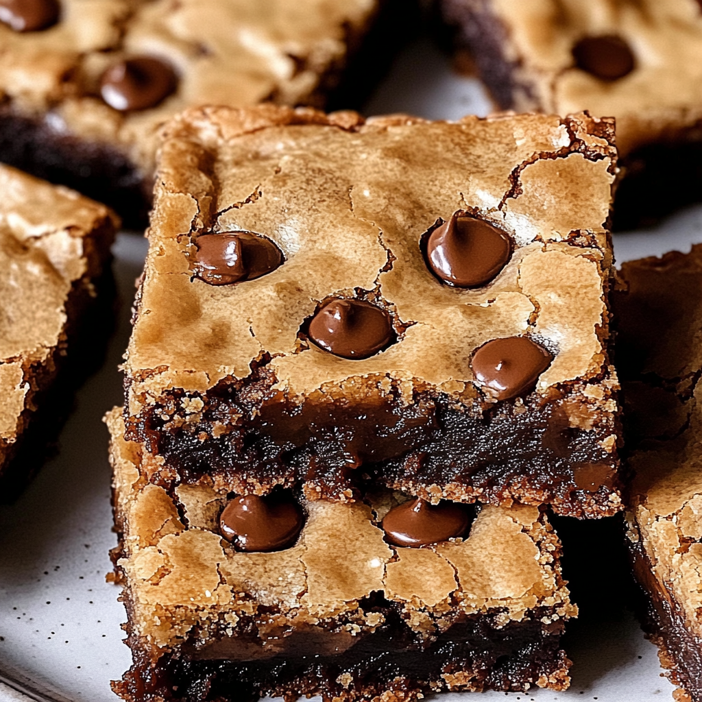 Recipe preparation for Irresistible Salted Toffee Espresso Blondies Recipe
