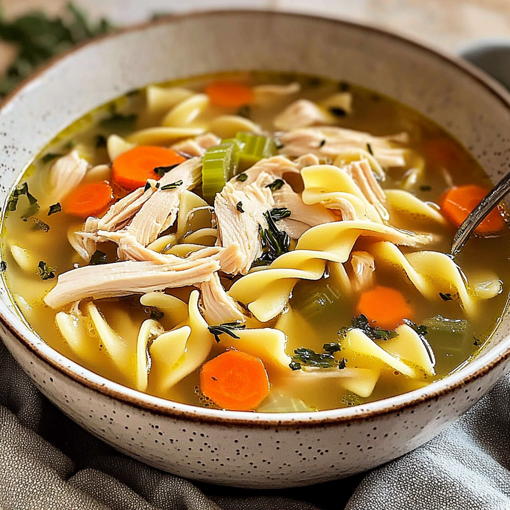 Recipe preparation for Cozy Homemade Chicken Noodle Soup Recipe to Savor