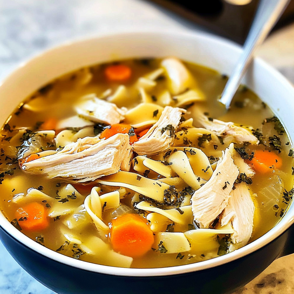 Recipe preparation for Ultimate Chicken Noodle Soup Recipe for Cozy Comfort