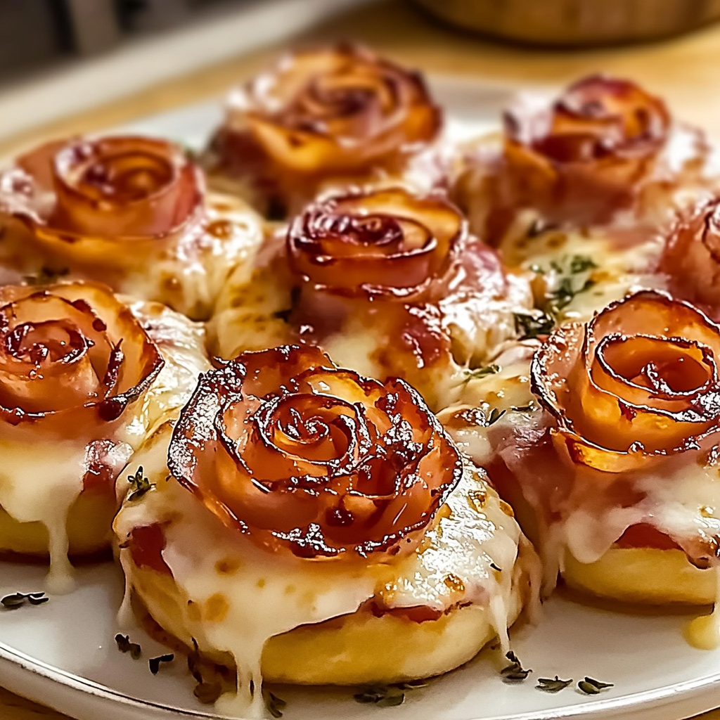 Recipe preparation for Irresistible Pizza Roses for Valentine’s Day Delight