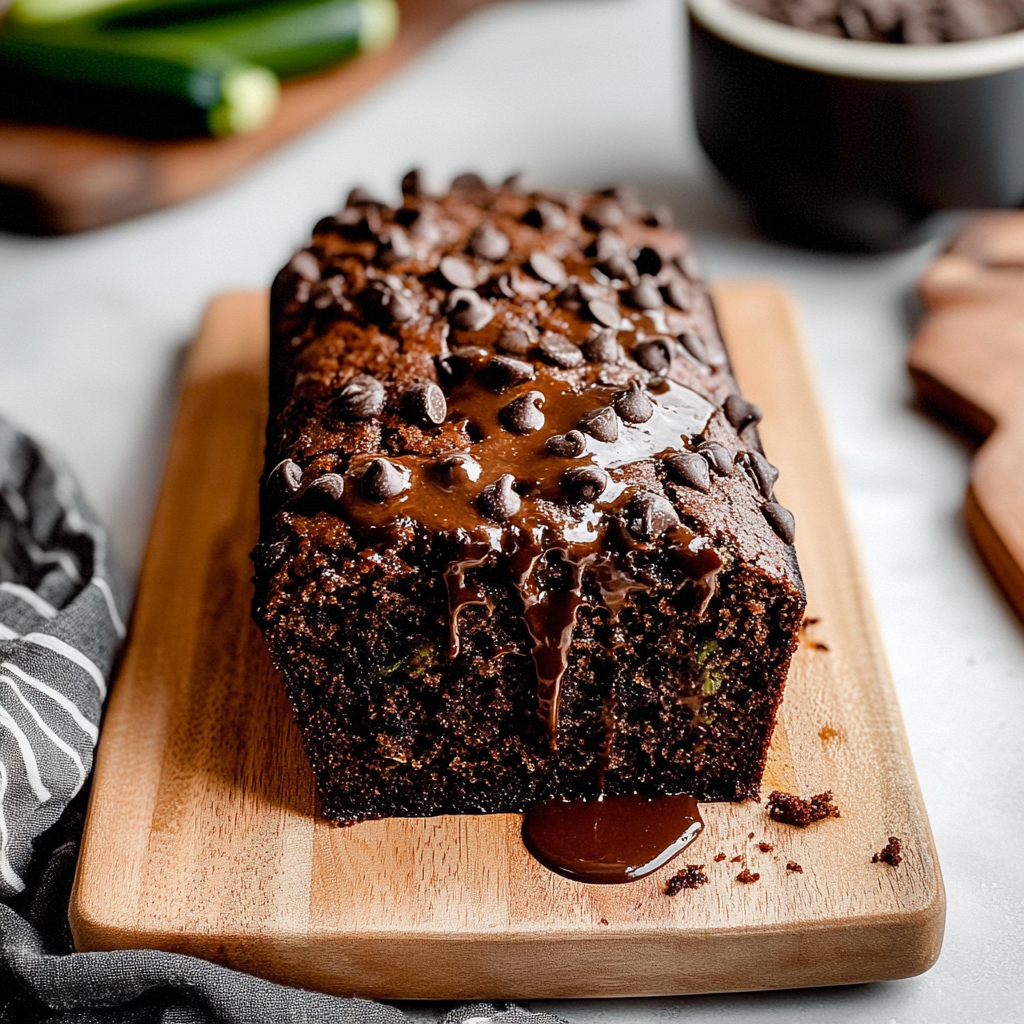 Recipe preparation for Irresistible Chocolate Chip Zucchini Bread Recipe