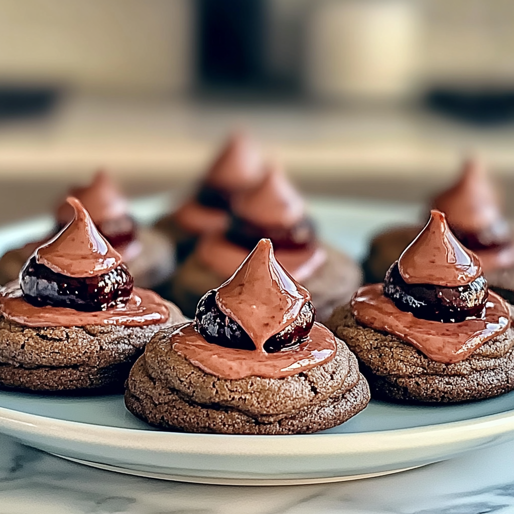 Recipe preparation for Chocolate Cherry Cookies