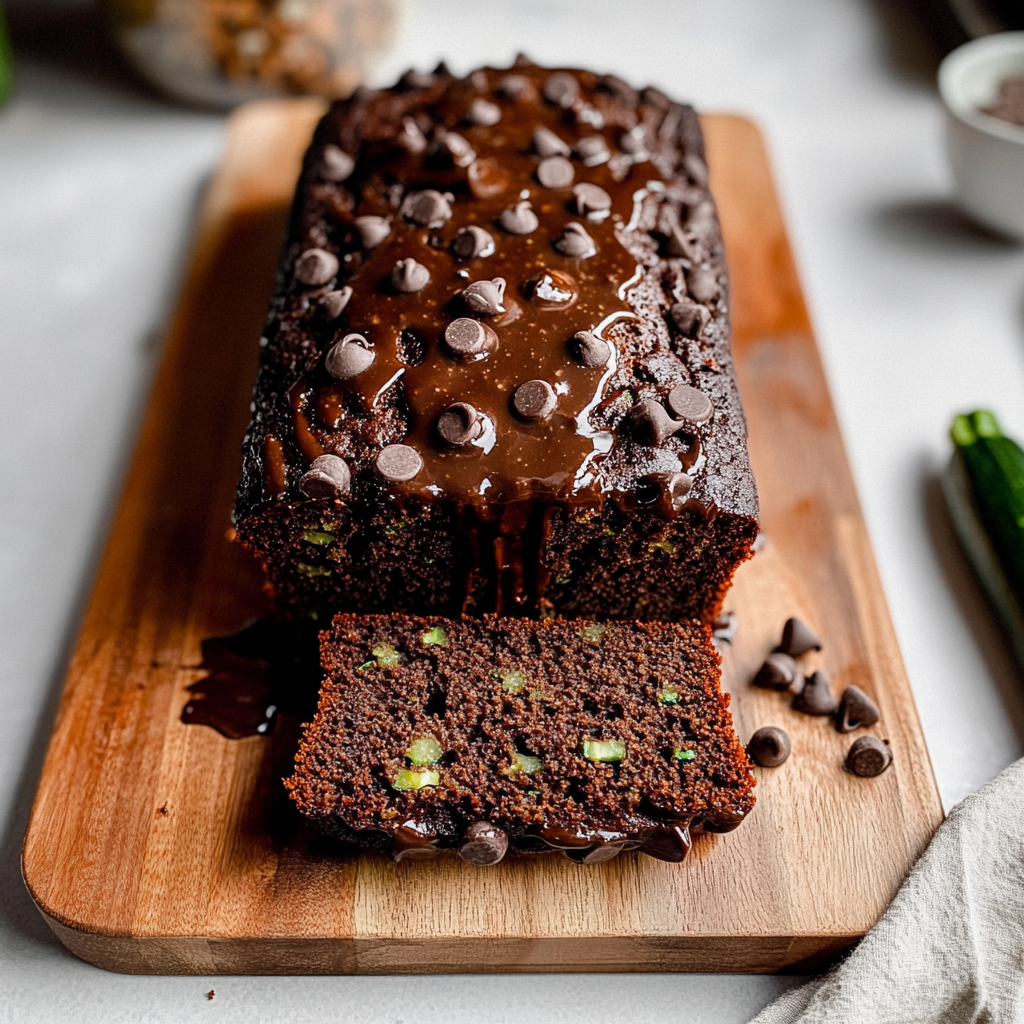 Recipe preparation for Irresistible Chocolate Chip Zucchini Bread Recipe