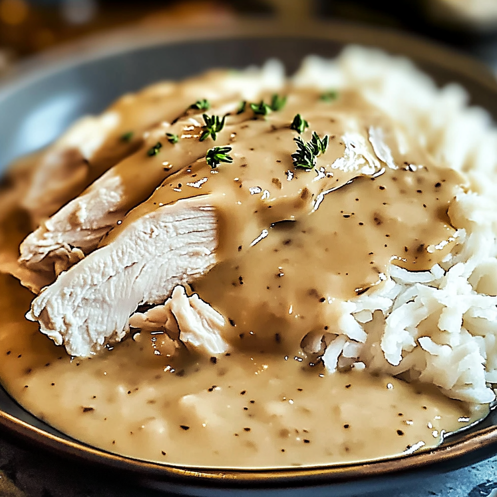 Recipe preparation for Crockpot Chicken and Gravy