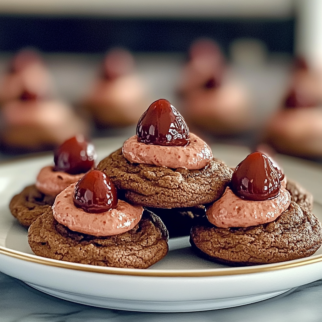 Recipe preparation for Chocolate Cherry Cookies